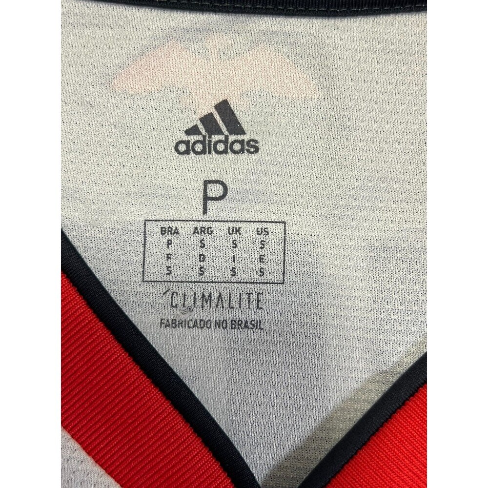 Adidas Flamengo Jersey White Men Soccer Shirt Climalite Brazil USsize S - Picture 9 of 11